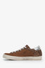 Golden Goose Brown Leather & Glitter Sneakers Size 39