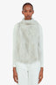 Yves Salomon Grey Lamb Leather Fur Reversible Vest Size 34