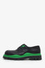Bottega Veneta Black/Green Leather Tire Lace-up Derby Size 42 Mens