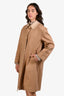 Sandro Tan Rhinestone Collared Trench Coat Size 36