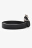 Christian Dior 2026 Black Leather Silver Medallion Belt Size 90