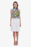 Miu Miu 2026 White Poplin Eyelet Mini Skirt Size 36