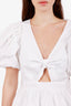 Rotate White Puff Sleeve Top Size 38