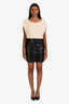 Alexander McQueen Black Lambskin Leather Mini Skirt Size 38