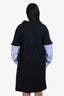 Golden Goose Navy Wool Distressed Overlayed Dress Size L
