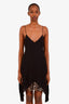 Alice + Olivia Black Long Asymmetric Hem Tank Top Size S