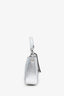 Fendi x Nicki Minaj Silver Metallic PVC Leather Sequins Baguette Crossbody Bag