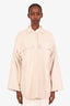 Toteme Cream Wool Oversized Shirt Jacket Size S