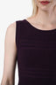 Alaïa Purple Knit Sleeveless Flare Dress Size 42