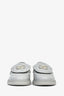 Pre-loved Chanel™ Grey Quilted Leather Turnlock CC Loafers Size 38C