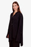 Loewe Black Silk Anagram Embroidered Logo LS Shirt Size 40