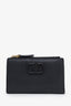 Valentino Black Leather Logo Signature Wallet