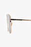 Gucci Gold Metal Tortoise Square Frame Sunglasses
