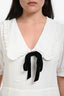 Reformation Ivory 'Buchanan' Puff Sleeve Midi Dress Size 12