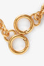 Fendi Gold/Red Leather Marine-Inspired Pendant Charm Chain