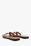 Hermès Peach Leather Oran Sandals Size 38.5