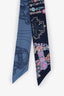 Hermès Navy/Multicolour Silk Brides de Gala en Fleurs Twilly