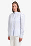Sportmax Light Blue Cotton Button Down Pleat Detail Shirt Estimated Size M