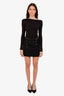 Pre-loved Chanel™ 94P Black Wool CC Button Mini Skirt Size 38