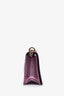 Christian Dior Purple Metallic Cannage Leather Diorama Shoulder Bag GHW
