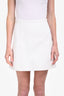 Louis Vuitton White Silk Blend Patch Pockets Utility Mini Skirt Size 34