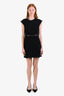 Rebecca Taylor Black Tweed Raw Edge Sleeveless Shift Dress Size 6
