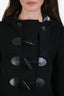 Burberry Brit Black Wool Midi Duffle Coat Size 4