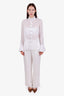 Anine Bing White Straight Leg 'Lou' Pleated Trousers Size 28