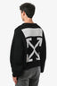 Off-White 2013 Black Cotton Rib Knit Logo Sweater Size S Mens