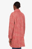 Pre-loved Chanel™ 2001 Red/Pink Tweed Wool CC Coat Size 44