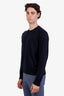 Tom Ford Navy Cotton Silk Crewneck Sweater Size 48 Mens