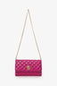 Versace Pink Leather Medusa Wallet On Chain