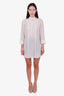 Alexander McQueen Cream Silk Ruffled Mini Dress Size 42