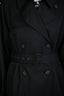Nili Lotan Black Belted Trench Coat Size M