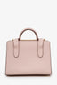 Strathberry Pink Leather Nano Top Handle with Strap