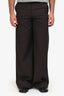 Gucci Cruise 2024 Brown Wool Skater Wide Leg Trousers Size 46 Men's