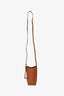 Loewe 2024 Brown Leather 'Gate Pocket' Crossbody Phone Holder Bag