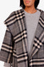 Toteme Grey Check Doublé Wool Coat Size XS