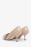 Miu Miu Beige Patent Leather Bow Heels Size 38