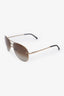 Pre-loved Chanel™ Brown Aviator Sunglasses