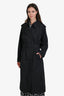 Nili Lotan Black Belted Trench Coat Size M