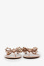 Valentino Blush Rubber Rockstud Bow Sandals Size 39