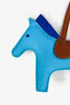 Hermès Blue/Gold Leather Rodeo MM Charm