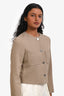 Theory Taupe Cotton Blend Crop Blazer Size 0
