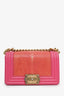 Pre-loved Chanel™ 2016-2017 Pink Stingray Leather Small Boy Bag