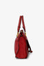 Chloe Red Leather Small Marcie Shoulder Bag with Strap