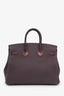 Hermès 2021 Bourgogne Togo Matte Alligator Birkin Touch 25 Rouge Sellier