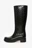 Louis Vuitton Black Rubber Monogram Rain Boot Size 36