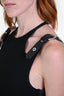 Dion Lee Black Cotton Blend Ribbed Holster Buckle Tank Top Size 8