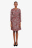 Pre-loved Chanel™ 2010 Red/Multicolour Wool Tweed Faux-jacket Dress Size 36